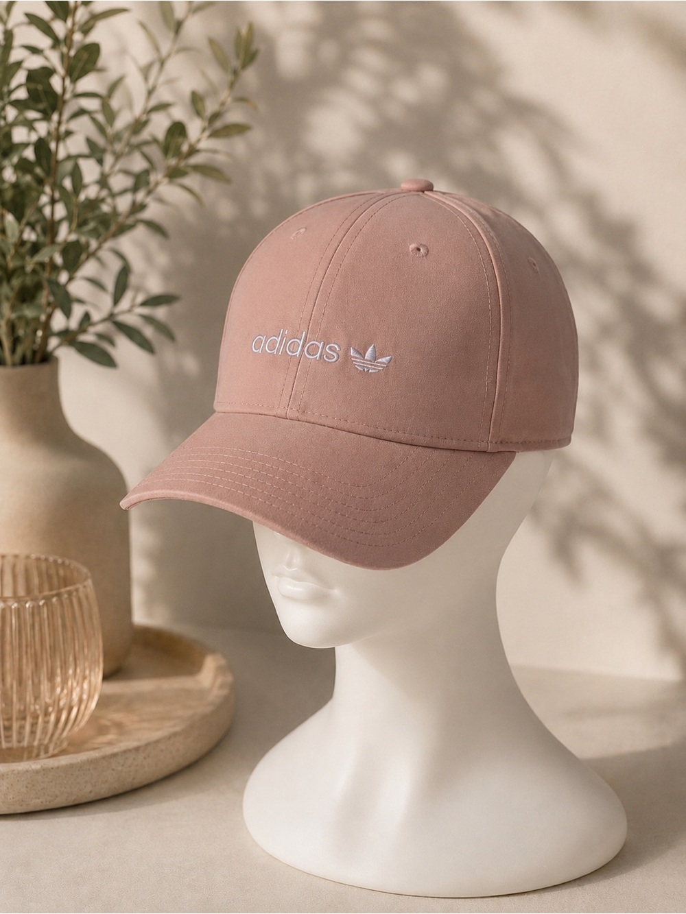 adidas Dusty Rose Suede Baseball Cap